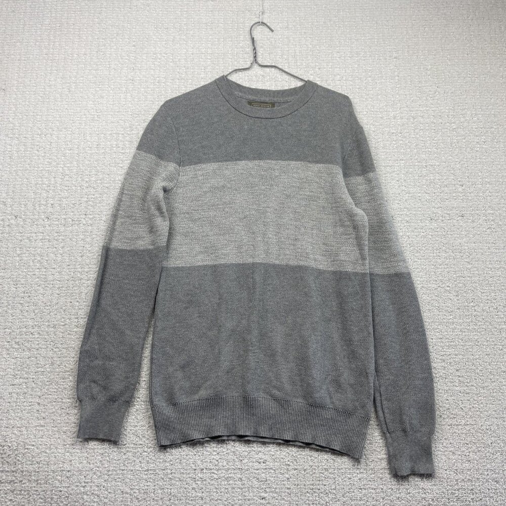 Rorie Whelan Knit Sweater Mens Size M Pullover Golf Grey Color Block Preppy